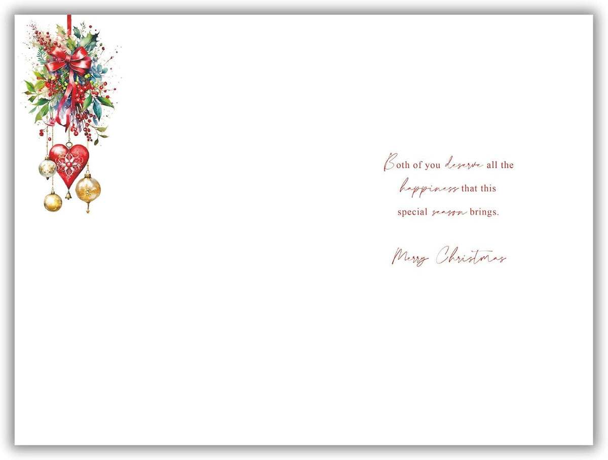 Inside verse of Kingfisher Special Couple Christmas greeting card