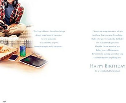 IC&G Code 75 Grandson Birthday Card - Gaming Technology Theme