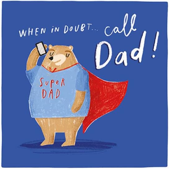 Super Dad - Embossed Finish - Greeting Card