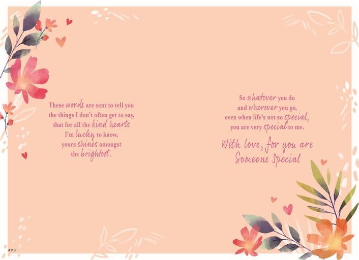 Someone Special Birthday Card - Floral Design For Someone Special Greeting