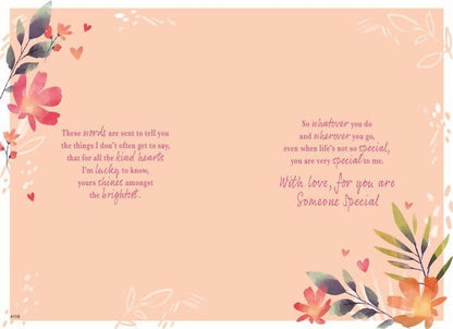 Someone Special Birthday Card - Floral Design For Someone Special Greeting