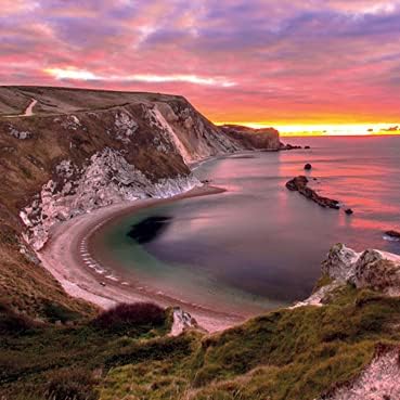 Arteco Designs General Male/Female Greeting Card - 'Lulworth Cove, Jurassic Coast, Dorset' - Stunning Photographic Design - Suitable for Birthday - The Coast Range