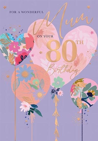 This Mum 80th Birthday Greeting Card by Words N Wishes is a Greeting Card priced at £ 3.49 from Made To Be Treasured range. Produced by Words n Wishes for excellent quality