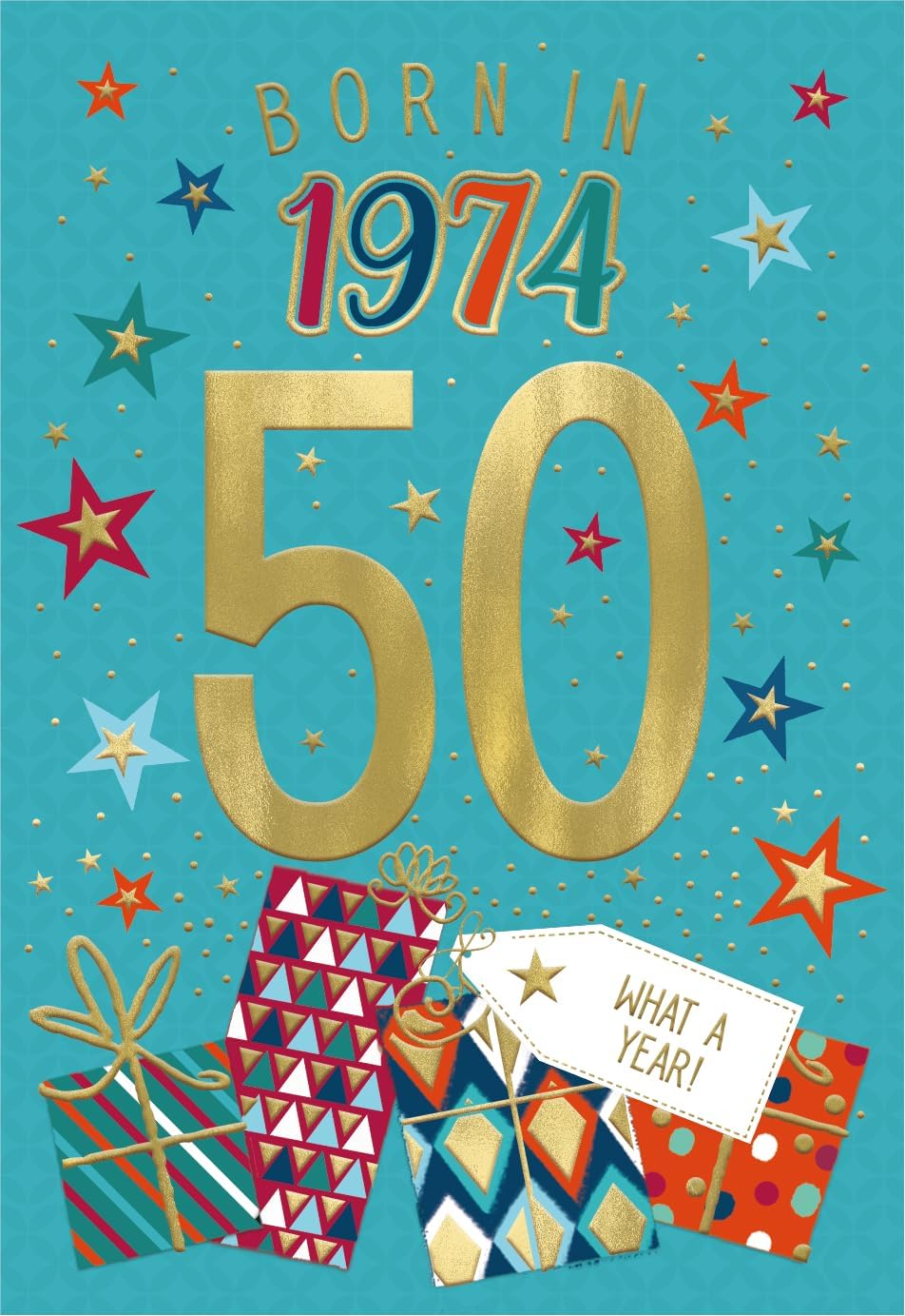 Year You Were Born Greeting Card Tri Fold - Age 50 - 50th Birthday Male