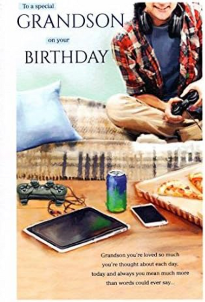 This IC&G Code 75 Grandson Birthday Card - Gaming Technology Theme is a priced at £ 3.39 from Made To Be Treasured range. Produced by ICG for excellent quality