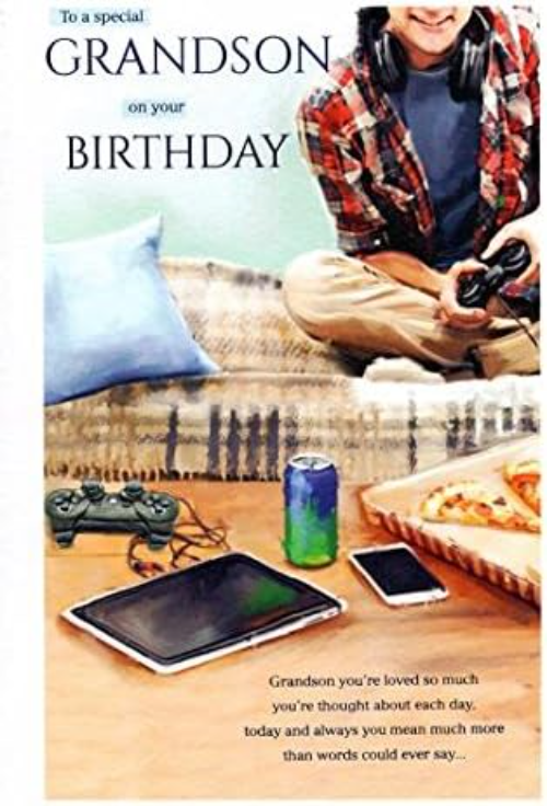 This IC&G Code 75 Grandson Birthday Card - Gaming Technology Theme is a priced at £ 3.39 from Made To Be Treasured range. Produced by ICG for excellent quality