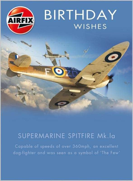 This Supermarine Spitfire Mk. Ia Airfix Birthday Card – Aviation Design – SKU 17B‑7 is a Greeting Card priced at £ 2.99 from Made To Be Treasured range. Produced by ABACUS for excellent quality