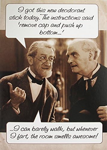 Greeting Card (PLK5509) Humour Birthday - Deodorant Stick - Two Men Discussing