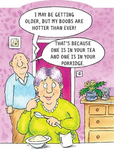 Hot Boobs Humour Greeting Card - Birthday and All Occassions