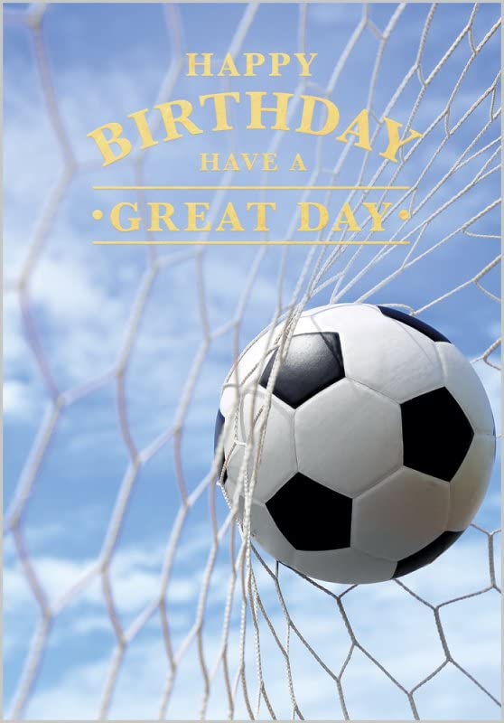 Abacus Cards FOOTBALL Goal Birthday Card Granite Range