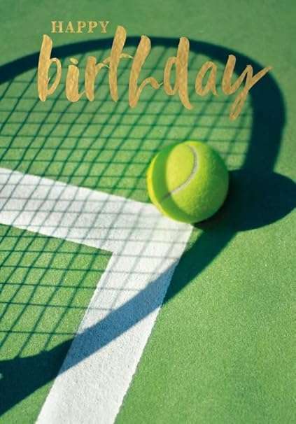 This Tennis-Themed Happy Birthday Card – Sports Design – Gold Foil Finish – Made in the UK – Eco-Friendly is a Greeting Card priced at £ 3.19 from Made To Be Treasured range. Produced by Abacus Cards for excellent quality