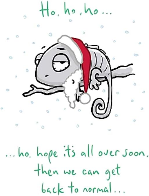 Leon the Chameleon 'Hope It's All Over' Humour Card Card 5 x 9 ins