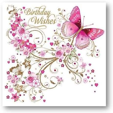 This Birthday Card – Pink Butterfly and Floral Design – Nigel Quinney is a Greeting Card priced at £ 2.99 from Made To Be Treasured range. Produced by Nigel Quinney for excellent quality