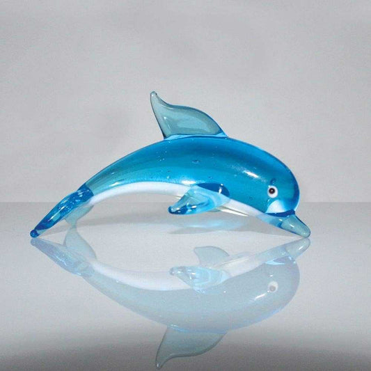 Widdop Dolphin Glass Ornament – Handcrafted Blue Figurine Giftware Widdop Made To Be Treasured