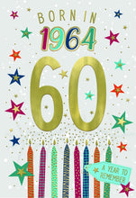 Load image into Gallery viewer, Year You Were Born Greeting Card Tri Fold - Age 60 - 60th Birthday Male
