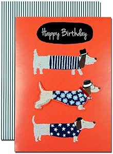 Dachshund / Sausage Dog - Happy Birthday Greeting Card