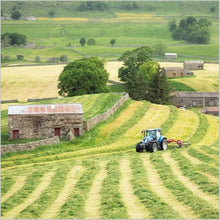 Load image into Gallery viewer, Abacus Blank/Birthday Card  Silage Tractor Harvesting Wensleydale Farm  from the BBC Countryfile Range
