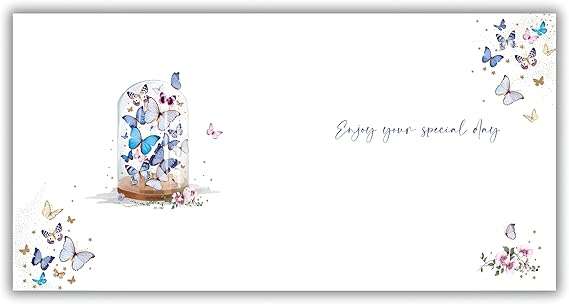 Elegant Pink Floral Birthday Card – Luxury Finish – SKU 17B-4 Made to be Treasured Made To Be Treasured