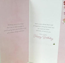 Load image into Gallery viewer, Words and Wishes Tall Birthday Greeting Card - Special Sister - Gold Foil Finish
