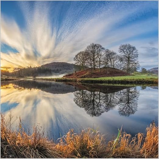 Abacus Cards General Male/Female Blank/Birthday Card - River Brathay, The Lake District - Eco-Friendly & Recyclable - From the BBC Countryfile Range