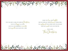 Load image into Gallery viewer, To Both Of You Christmas Card, Winter Floral Design, Gold Foiling, Festive Wishes
