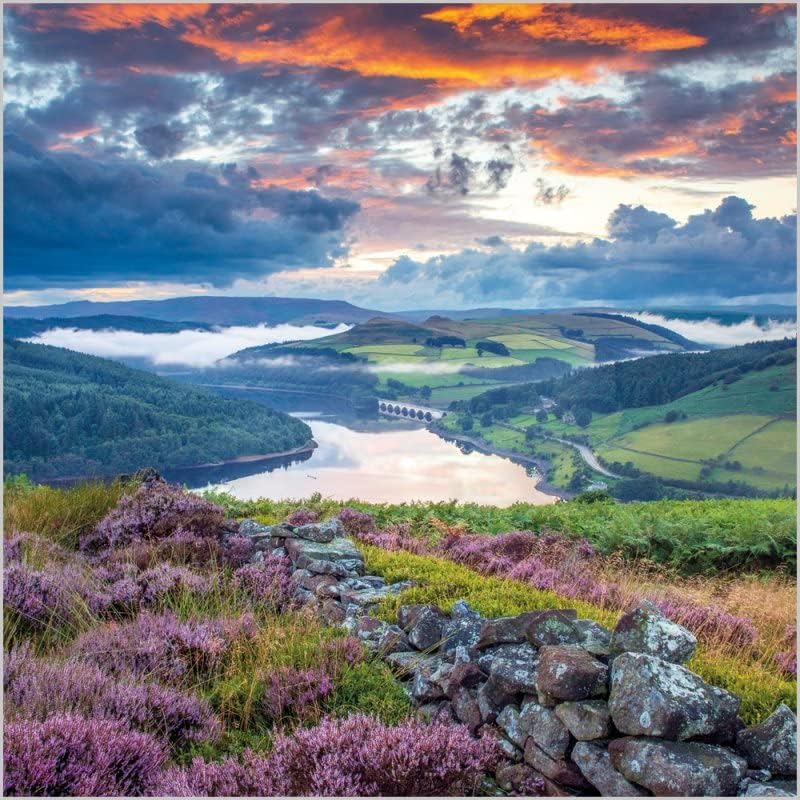 Blank or Birthday Greeting Card-Ladybower Reservoir，Peak District National Park-Eco-Friendly & Recyclable-From BBC Countryfile Range