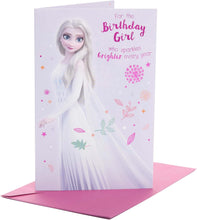 Load image into Gallery viewer, Princess Elsa Birthday Card - Disney Princess Birthday Card - Frozen Birthday Girl Card - Birthday Card Girls
