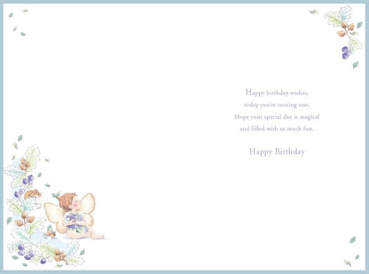 Inside birthday verse of great-grandson age one greeting card