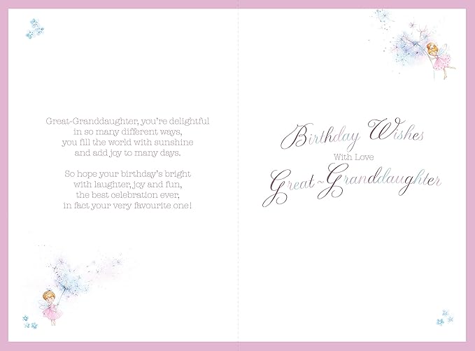 to a Special Great Granddaughter Birthday Card ~ with Lots of Love