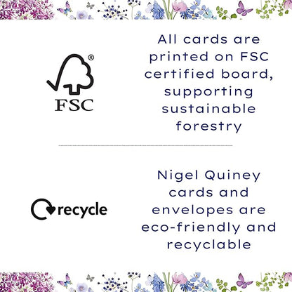 Grey Tabby Cat in Meadow with Silver Foil - Eco-Friendly & Recyclable