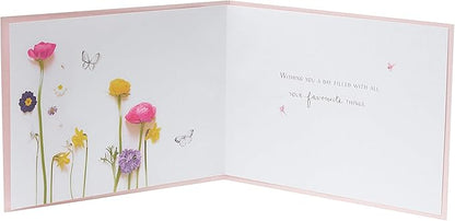 UK greetings flower birthday card