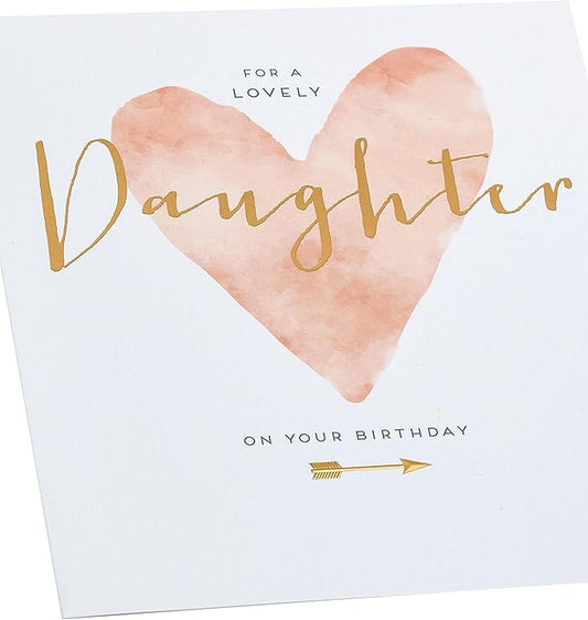 UK Greetings Birthday Card for Daughter - Heart Design
