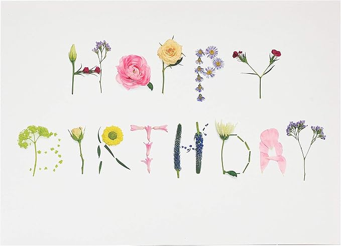 UK greetings flower birthday card