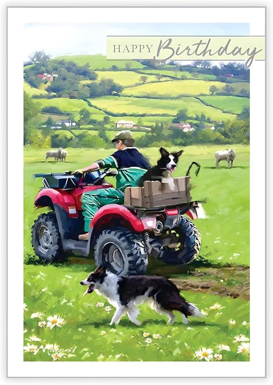 This Dogs & Farmer Artistic Design - Birthday Greeting Card is a priced at £ 3.49 from Made To Be Treasured range. Produced by Abacus for excellent quality