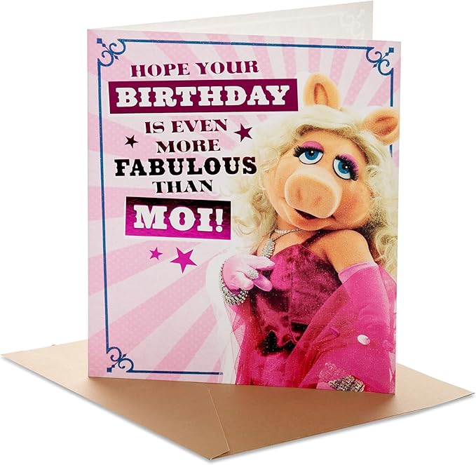 UK Greetings Disney The Muppets Birthday Card for Her/Friend - Miss Piggy Design