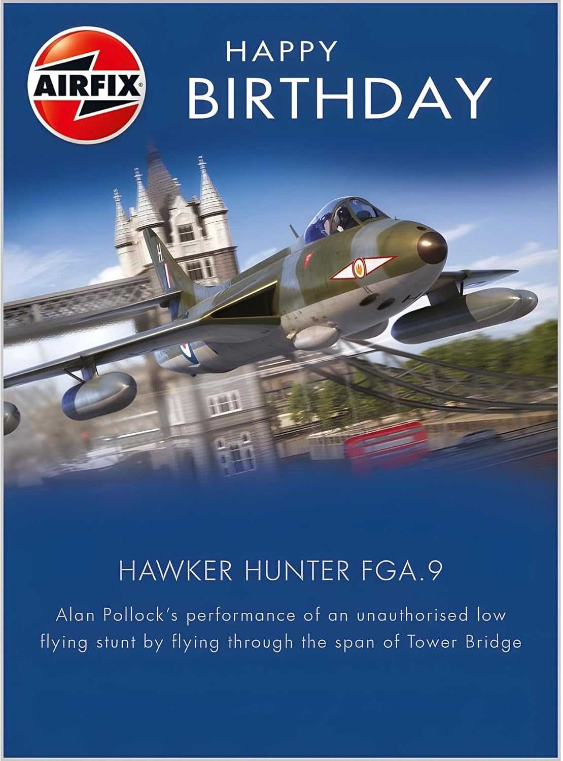 Airfix Hawker Hunter Birthday Card – Aviation Enthusiast Design Greeting & Note Cards Abacus Made To Be Treasured
