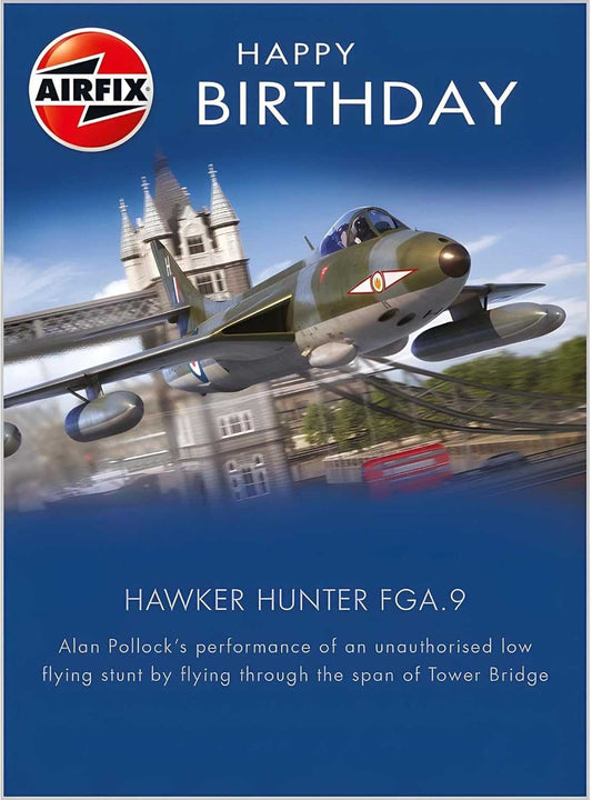 Airfix Hawker Hunter Birthday Card – Aviation Enthusiast Design Greeting & Note Cards Abacus Made To Be Treasured
