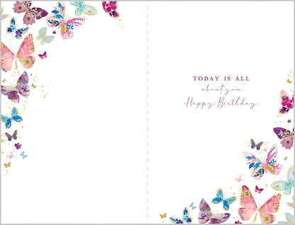 Lovely Mum Birthday Card | Luxury Butterfly Birthday Card by Abacus