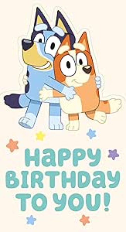 Bluey birthday greeting card