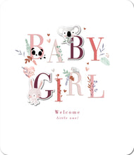 Load image into Gallery viewer, Welcome Little Girl New Baby Card - 3D Letters - Stunning Details
