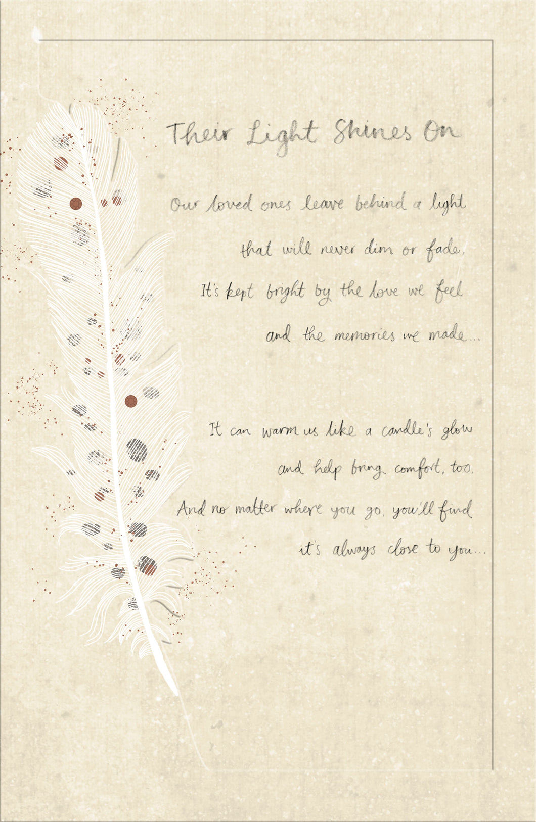 Sympathy Sorry for Your Loss Thinking of You Condolence Inspirational Card