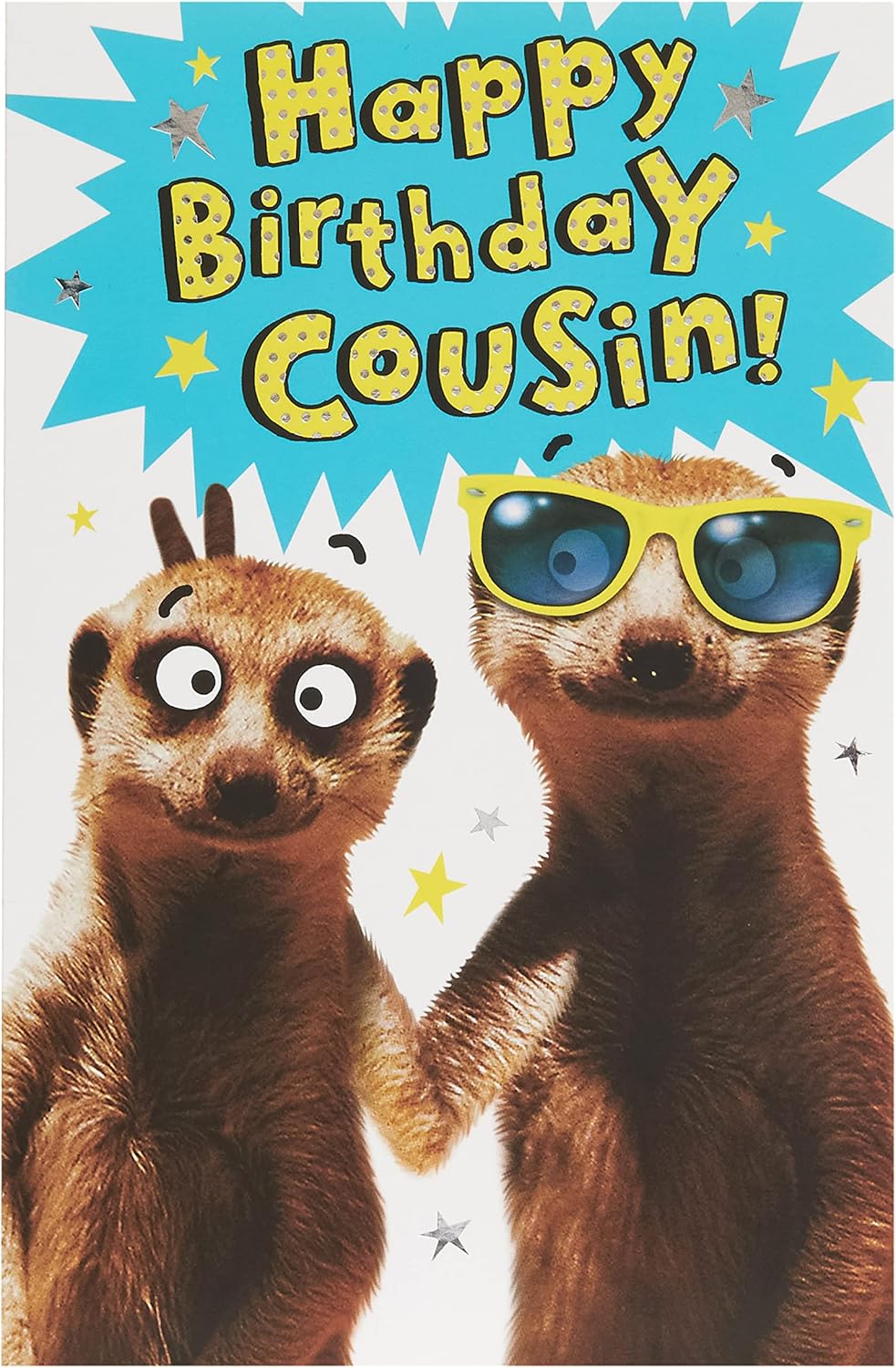 UK Greetings Birthday Card for Cousin - Funny Meerkat Design