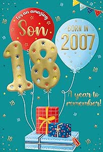This IC&G 18th Birthday Card Born in 2007 - Tri-Fold Son Nostalgic Facts is a Greeting & Note Cards priced at £ 3.39 from Made To Be Treasured range. Produced by ICG for excellent quality