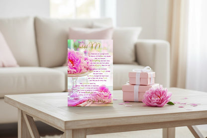 Wonderful Mum Birthday Card – Pink Floral Sentimental Verse