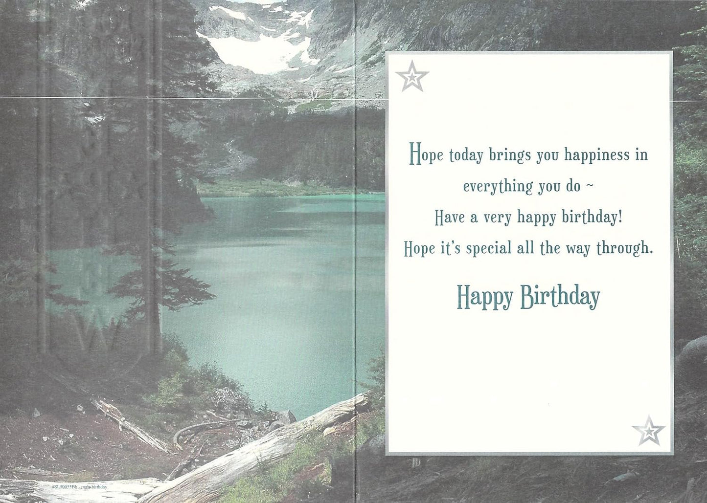 Special Nephew Birthday Card – Scenic Lake & Mountain Design