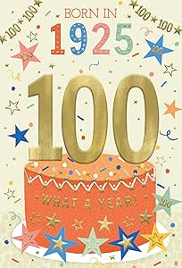 This IC&G 100th Birthday Card Born in 1925 - Tri-Fold Centenary Facts is a Greeting & Note Cards priced at £ 3.39 from Made To Be Treasured range. Produced by IC&G for excellent quality