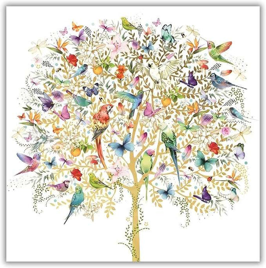 This Blank Greeting Card – Colourful Tree with Birds and Butterflies – Nigel Quinney is a Greeting Card priced at £ 2.99 from Made To Be Treasured range. Produced by Nigel Quinney for excellent quality