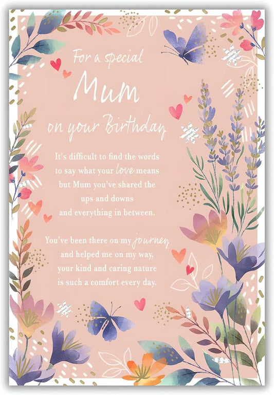 For a Special Mum Birthday Card – Floral & Butterfly Design | UK Greetings UK Greetings Made To Be Treasured