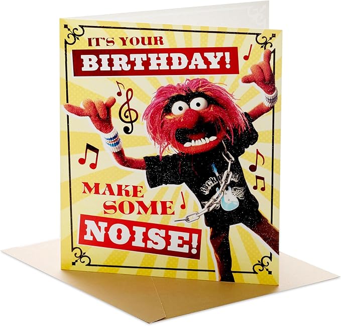 UK Greetings Disney The Muppets Birthday Card for Him/Friend - Animal Design