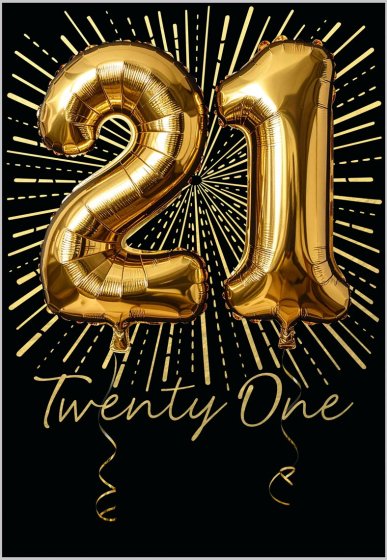 Abacus 18th Birthday Card | Luxury Gold Balloon Design